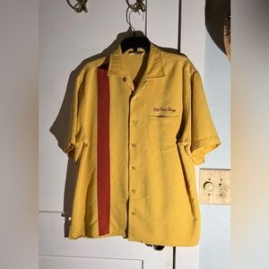 Cubavera Yellow and Red Casual Button Down Shirt